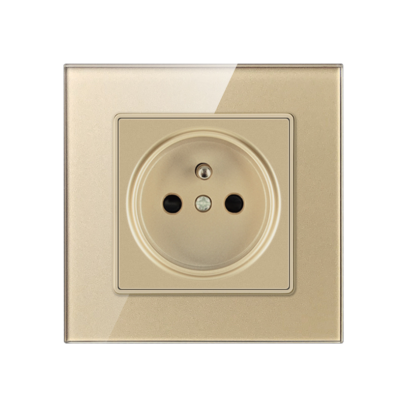 Tempered Glass Socket F71B-French socket-Gold